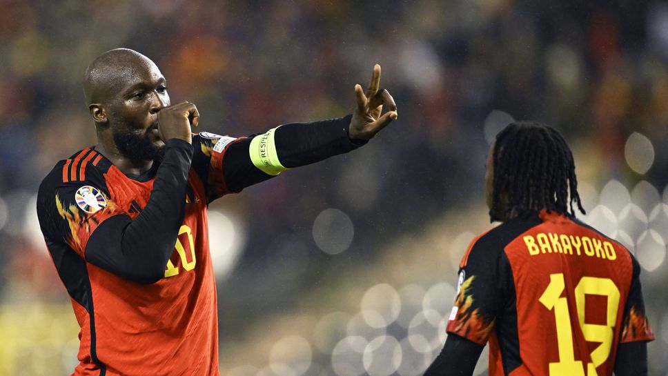 Белгия разгроми Азербайджан с четири гола на Лукаку, нападателят влезе в историята
