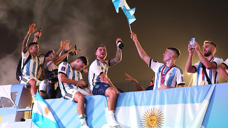 Аржентинците празнуват титлата по булевард Лусаил