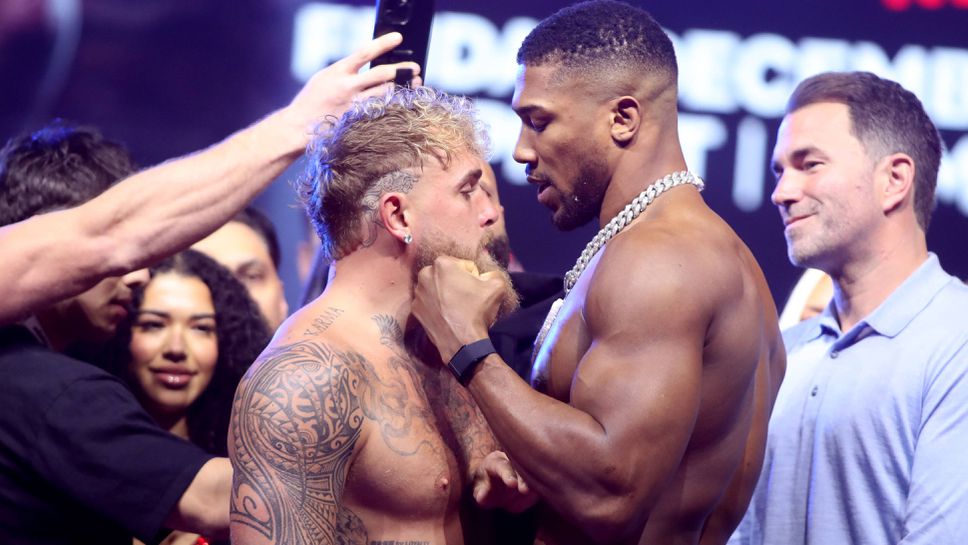 Джейк Пол и Антъни Джошуа се изправиха един срещу друг