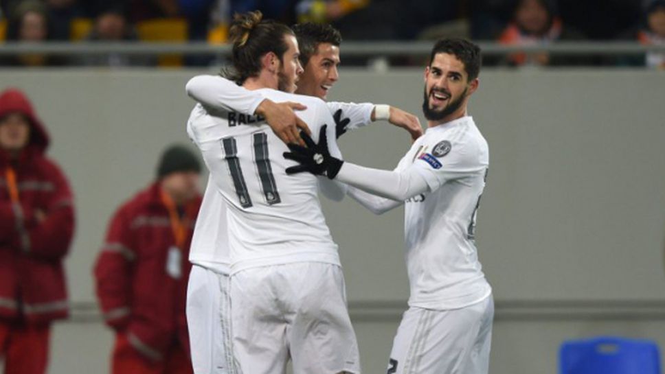 Реал Мадрид потрепери в Лвов, но опази върха в група "А"