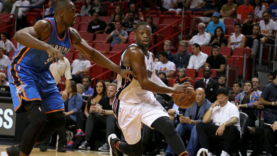 Дуейн Уейд изведе Маями до минимален успех срещу Оклахома