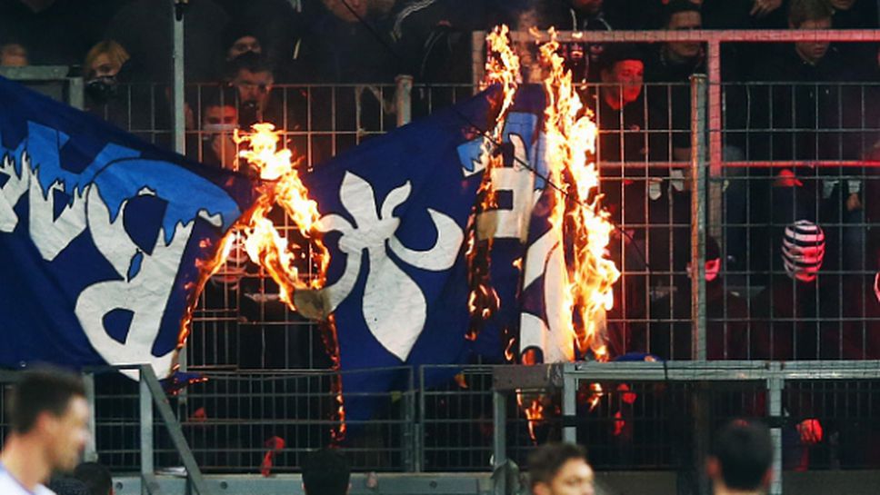 Полицията предотврати бой между фенове след мач от Бундеслигата