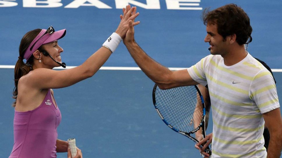 Федерер: Развълнувам съм да играя отново с Хингис
