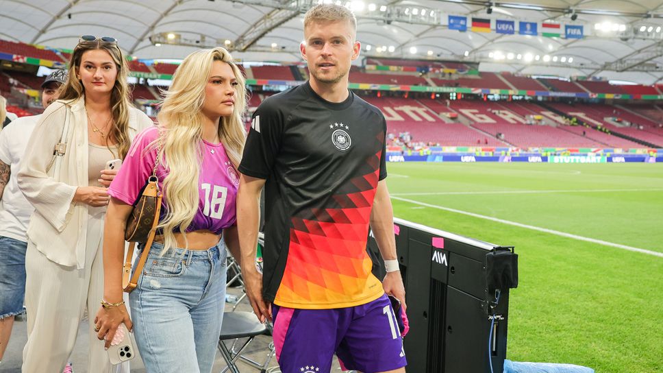 Секси блондинка плътно до защитник на Германия на Евро 2024