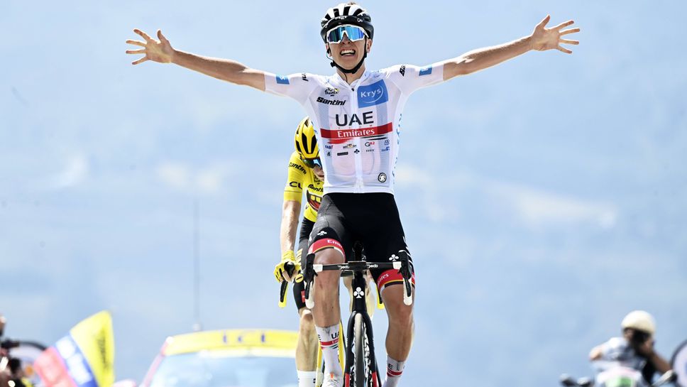 Трета етапна победа в "Тур дьо Франс" за Погачар