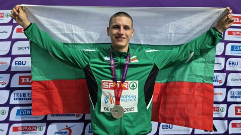 Вдъхновен Лъчезар Вълчев с два рекорда и европейско сребро в тройния скок