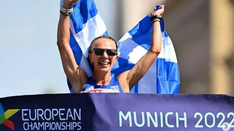 При жените в спортното ходене на 20 км европейска шампионка