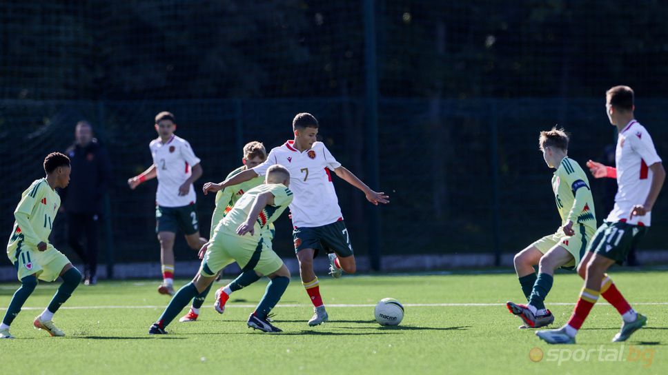 Гледай на живо! Уелс 1:1 България U15, бърза размяна на голове