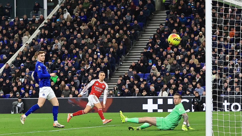 Евертън 0:1 Арсенал, греда на Субименди