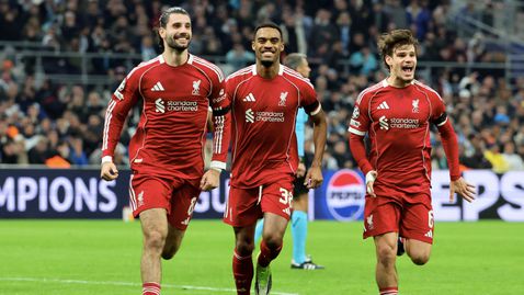  Ливърпул допира осминафиналите след безапелационен триумф в Марсилия 