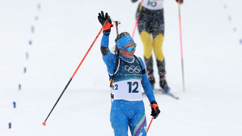 Една от звездите на италианския биатлон Доротея Вирер зарадва местните