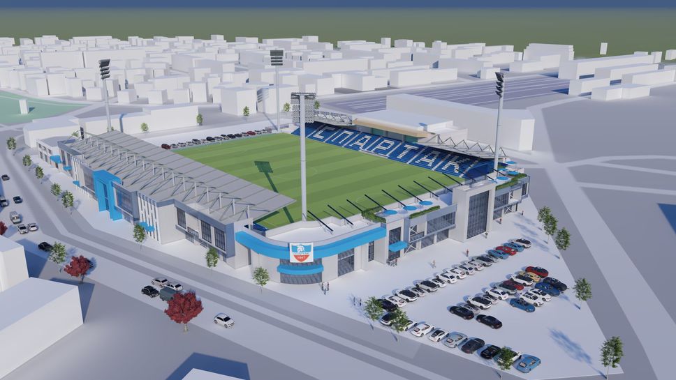 Строителството на стадион "Тодор Диев" ще се забави заради липса на желязо