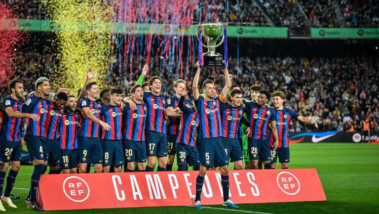 Отборът на Барселона изпраща най-успешния си сезон в испанската Ла