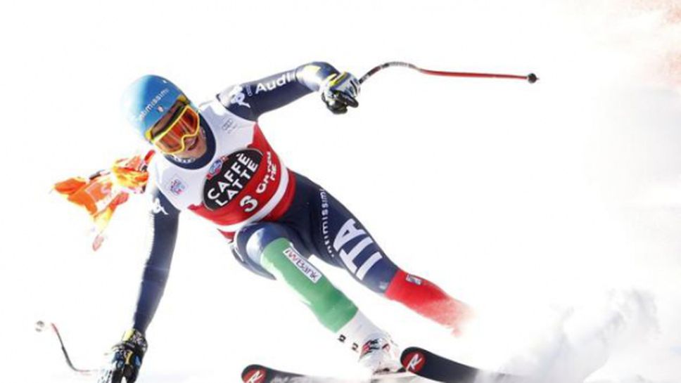 Лудо спускане на  Кристоф Инерхофер с... колче на гърба (ВИДЕО + СНИМКИ)