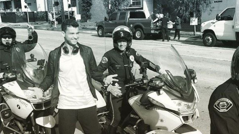 Полиция ескортира Григор Димитров в Лос Анджелис