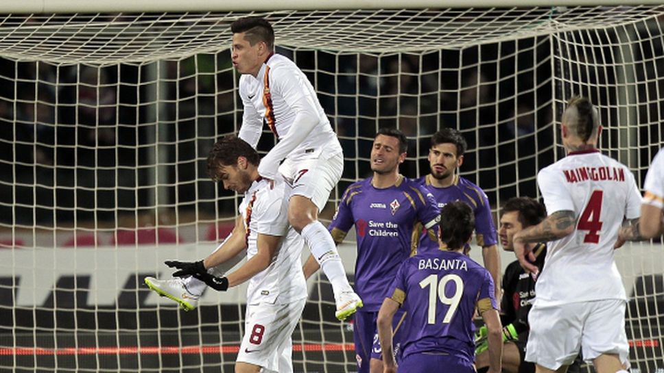 Рома не успя да съкрати аванса на Юве след 1:1 на "Артемио Франки" (видео)