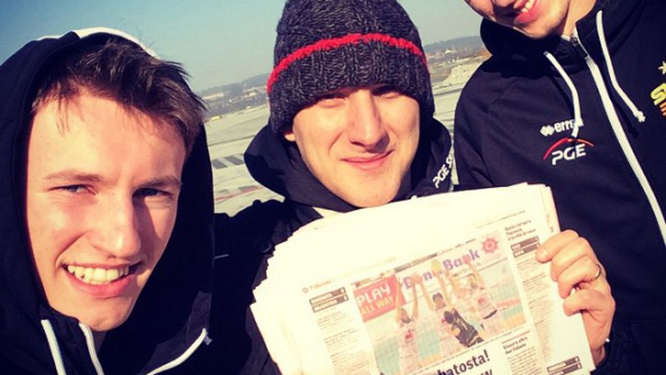 Волейболисти на СКРА Белхатов се хвалят с новия брой на "La Gazzetta dello Sport" (СНИМКА)