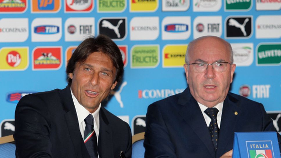 Босът на италианския футбол потвърди за Конте
