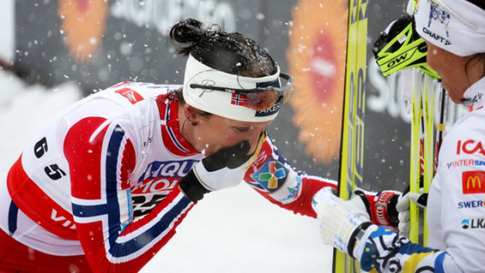 Щафетата на Норвегия спечели титлата при жените, Бьорген изравни рекорд