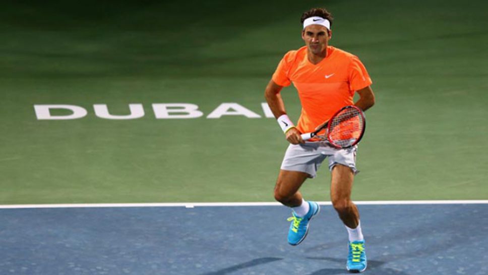 Федерер е полуфиналист в Дубай след само 20 минути игра