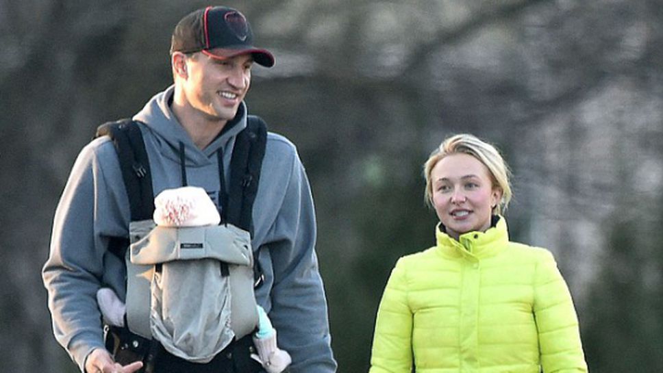 Папараци хванаха Хейдън и Кличко на разходка с бебето (снимки)