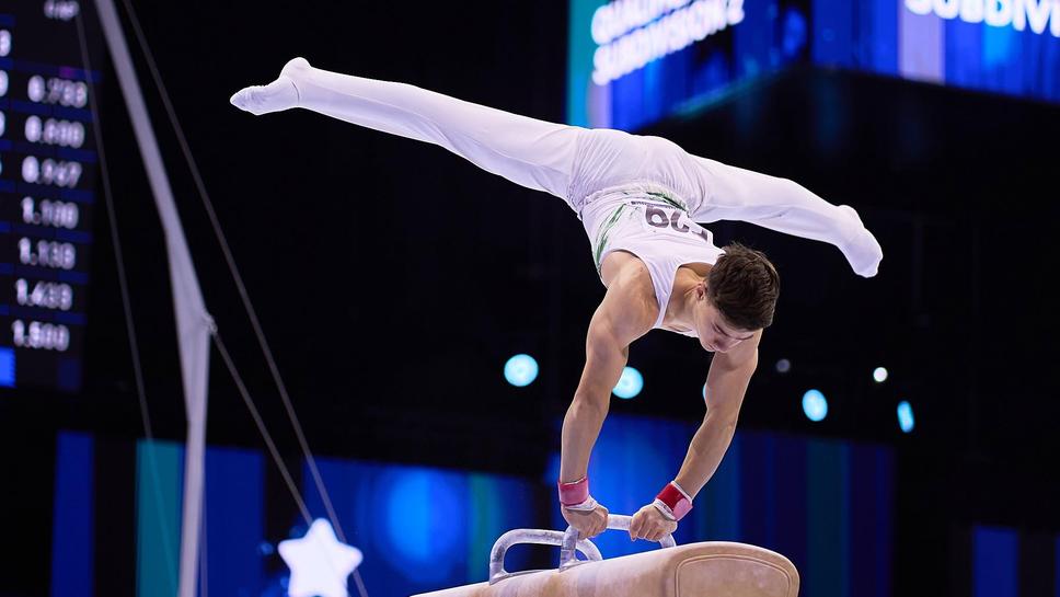 Давид Иванов остана на косъм от медалите във финала на кон с гривни на Европейското първенство