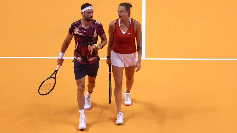 Най-добрият български тенисист Григор Димитров и Арина Сабаленка (Беларус) победиха