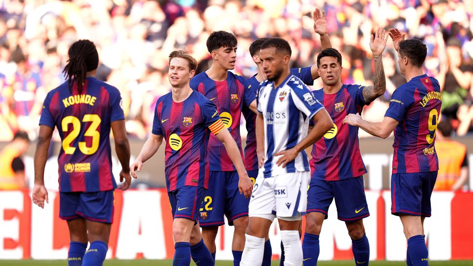 На полувремето: Барселона 2:0 Леванте