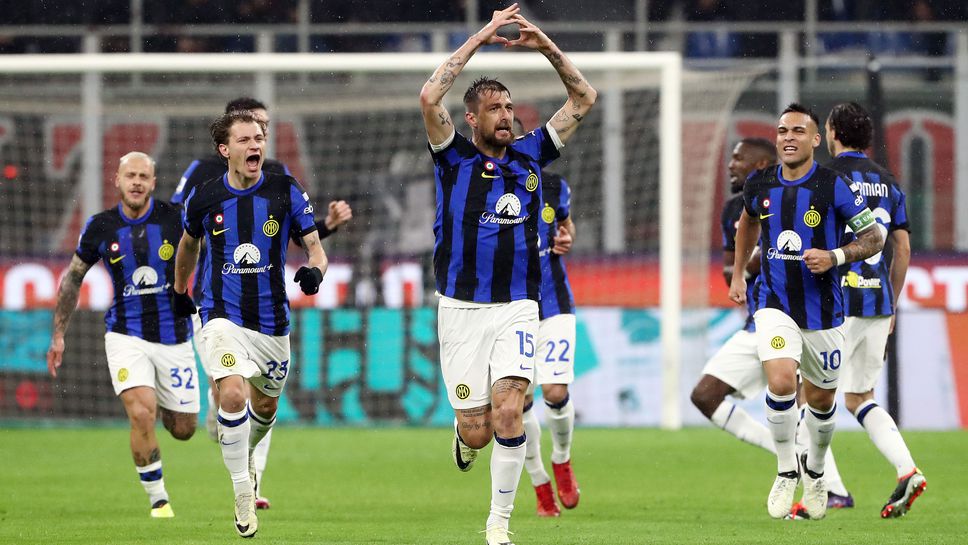 Ачерби откри за Интер в дербито с Милан след удар с глава от непосредствена близост