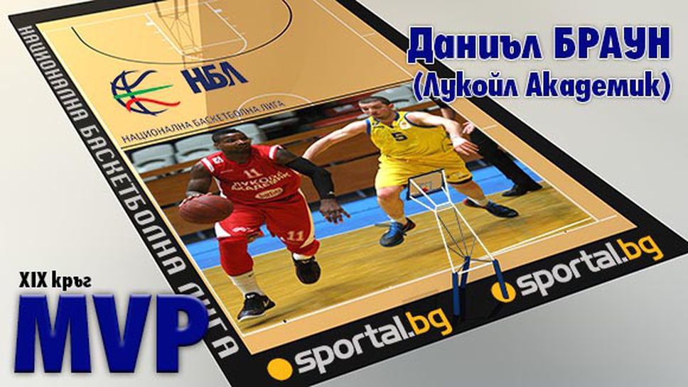 Дий Браун - MVP на XIX кръг на НБЛ