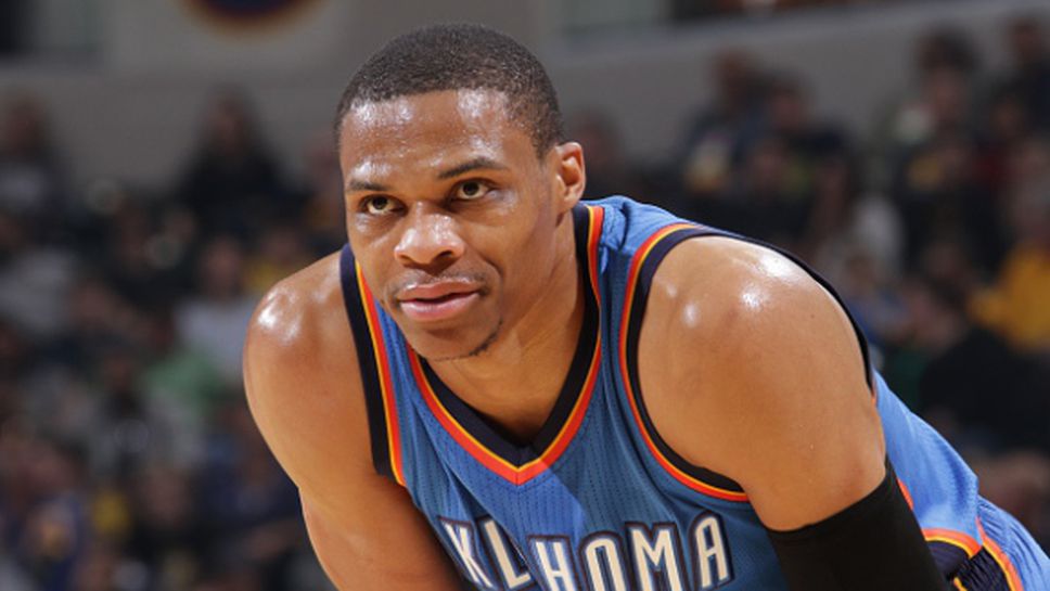 Уестбрук изригна с рекордните за кариерата си 54 точки, но Оклахома Сити загуби от Индиана