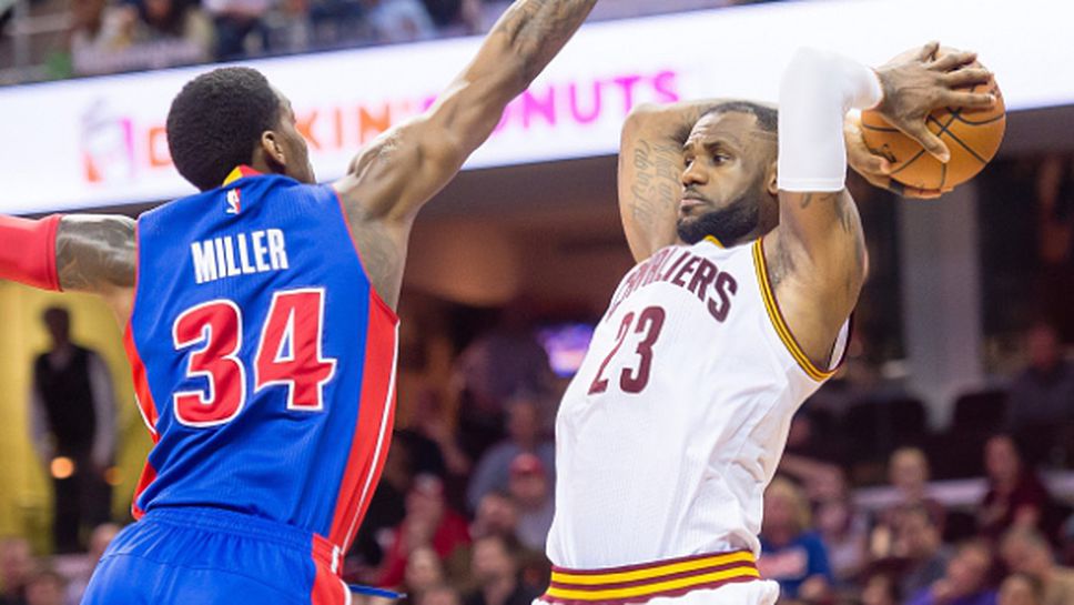 ЛеБрон Джеймс с фантастична асистенция срещу Детройт (видео)