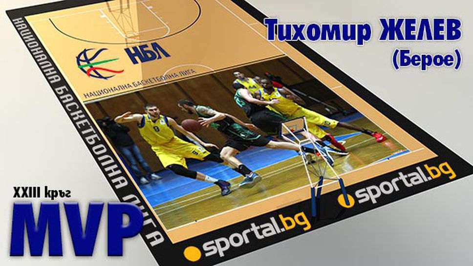 Тихомир Желев - MVP на XXIII кръг на НБЛ