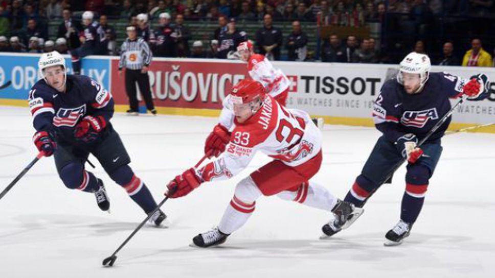 САЩ спечели минимално срещу Дания на световното по хокей