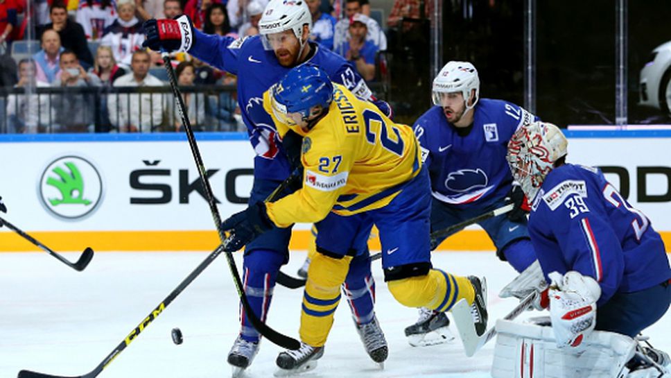 Швеция постигна шеста победа на световното по хокей на лед