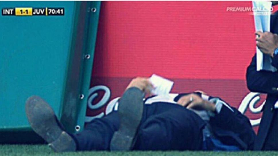 Манчини със забавна реакция след пропуск на Д'Амброзио