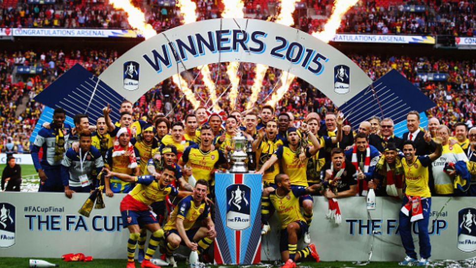 Арсенал се позабавлява с Астън Вила за рекордна Купа на Англия (видео)