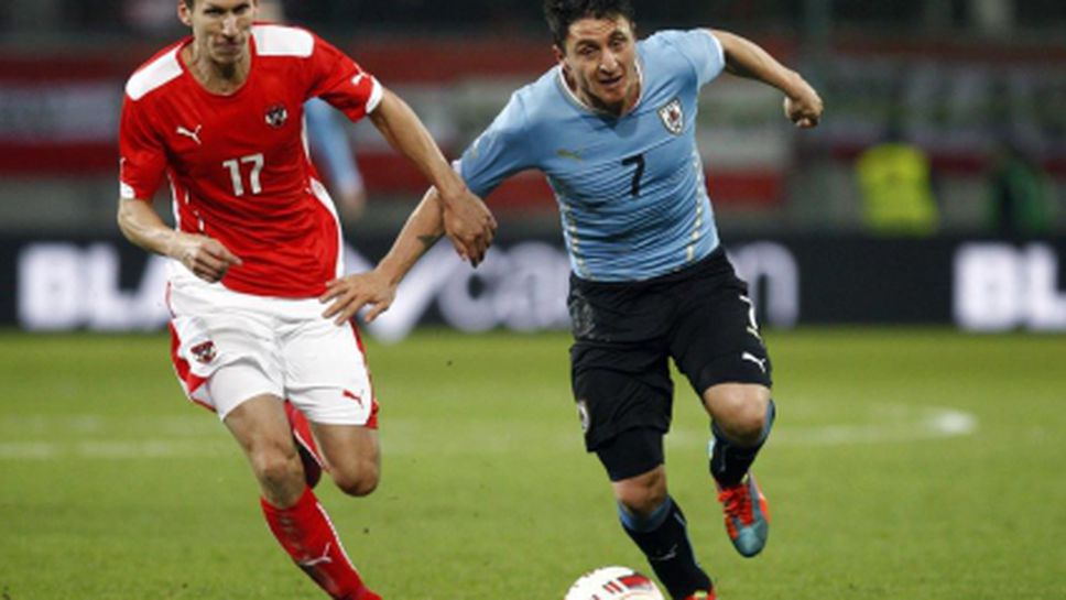 Два гола и две греди в двубоя на Австрия с Уругвай (видео)