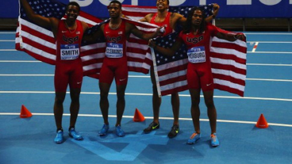 Мъжката щафета на САЩ спечели титлата на 4 по 400 метра с нов световен рекорд