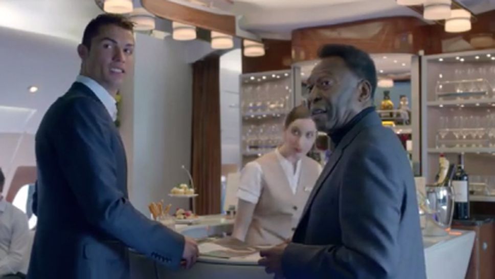 Пеле и Кристиано в реклама на Emirates (видео)