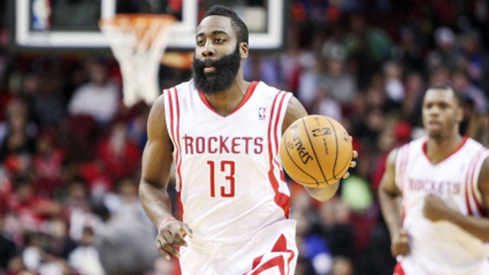 Хардън с 37 точки при драматична победа на Хюстън