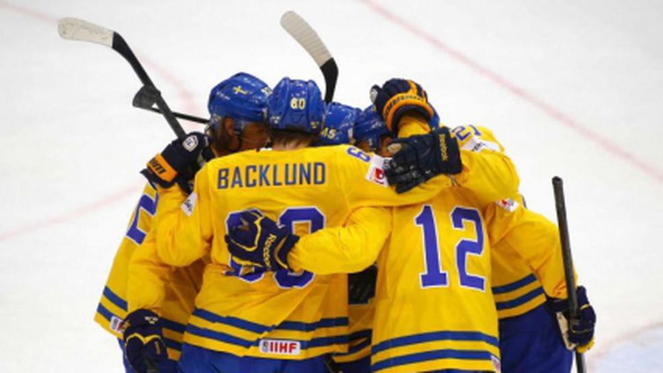 Швеция продължи победната си серия на световното по хокей