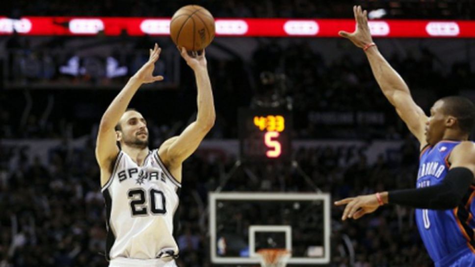 Сан Антонио отново победи срещу Оклахома Сити
