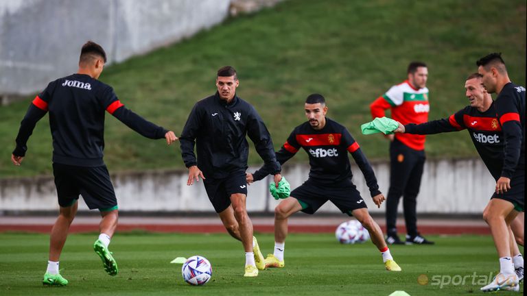 Тренировка на Националния отбор по футбол преди мача с Гибралтар