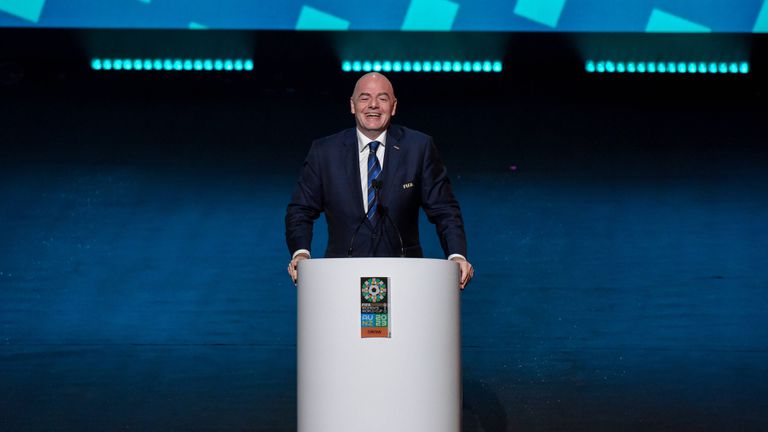 Президентът на Международната футболна федерация ФИФА Джани Инфантино заяви че