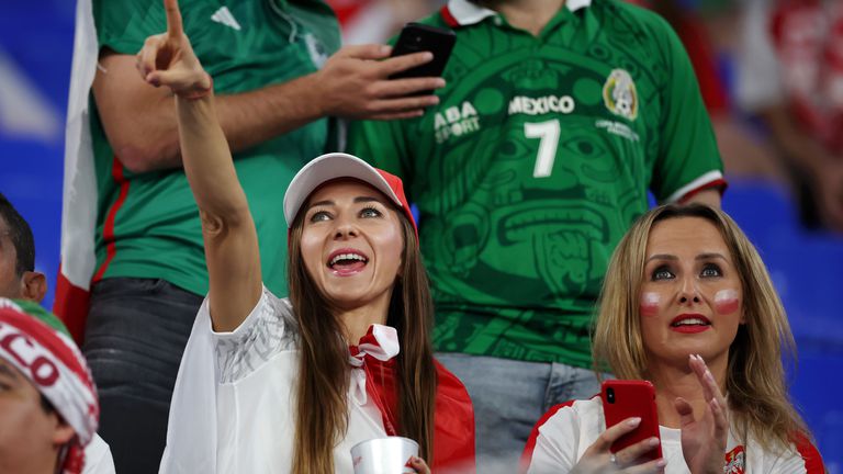 Мачът между Мексико и Полша от Световното първенство по футбол