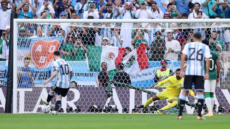 Още в осмата минута на мача между Аржентина и Саудитска