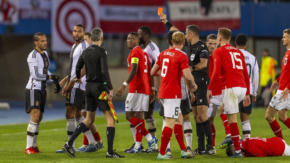 Сане се извини за червения си картон срещу Австрия