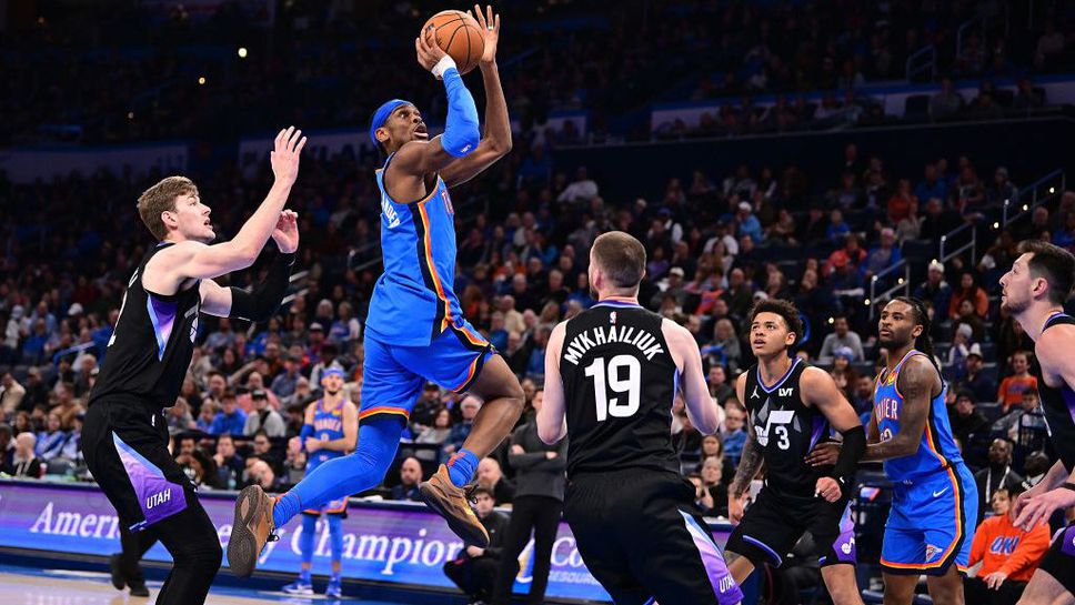 Гилджъс-Александър наниза рекордни 54 точки за победа на Оклахома над Юта