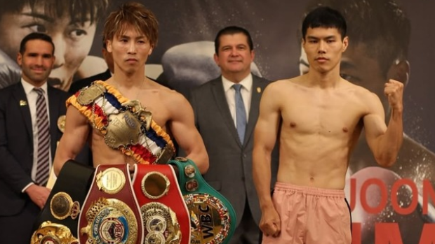 Иноуе и Ким в категория преди битката в Токио